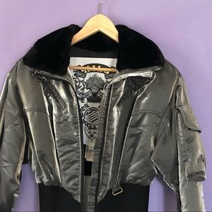 Vtg Nils Sportswear Black Gray One Piece Snowsuit